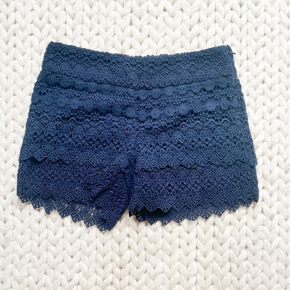 J.Crew Navy Crochet Shorts 00 - Picture 1 of 5